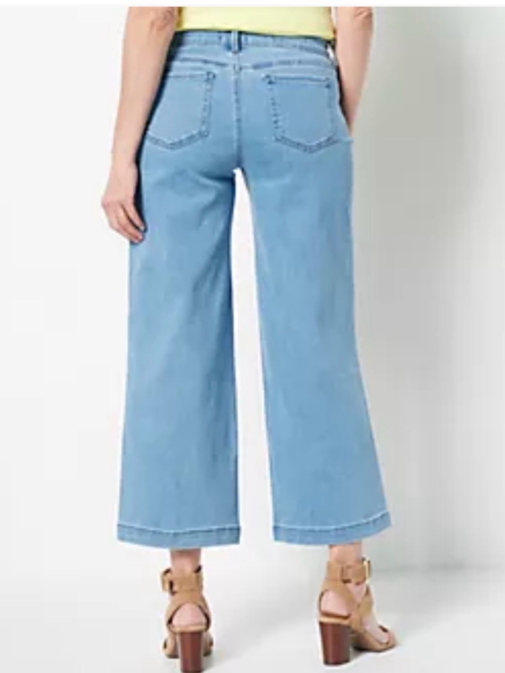 NYDJ Light Blue (Loire) Ankle Length Teresa Wide-Leg Jeans - NWT -size 12 - Picture 5 of 13